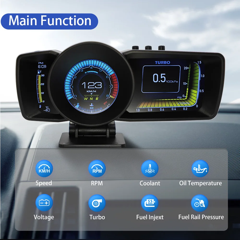 Hud Obd2 Multi Function Alarm - 2021 Newest Car HUD OBD2+GPS Multi-Function