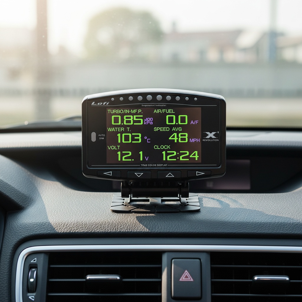 Hud Display With Tire Pressure - Lufi X1 OBD2 Digital Gauge Turbo