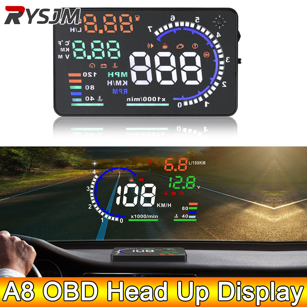 Obd2 Hud Speedometer Projector - AD A8 OBD2 HUD Car Head
