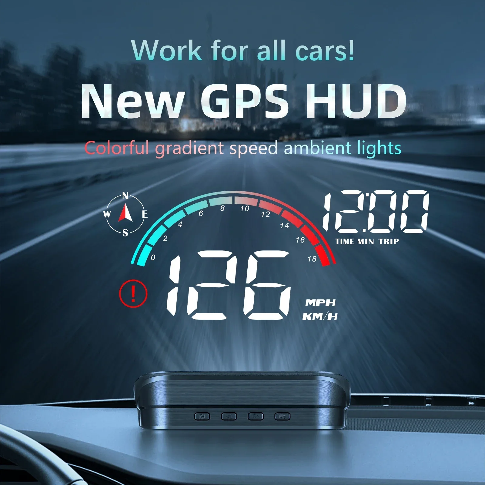 Car Hud Head Up Display Gps - M22 A8 M8 Car HUD Speedometer