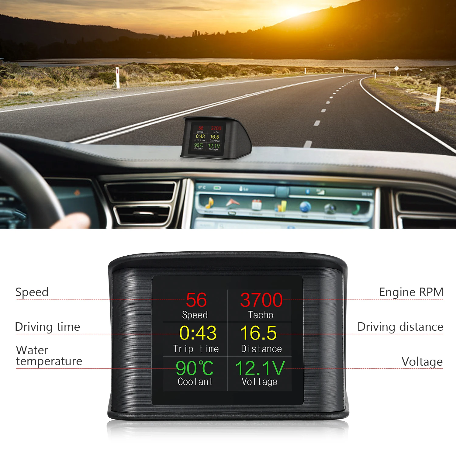 P10 for HUD Universal Speedome - đánh giá và giá Hud Speedometer Digital Universal