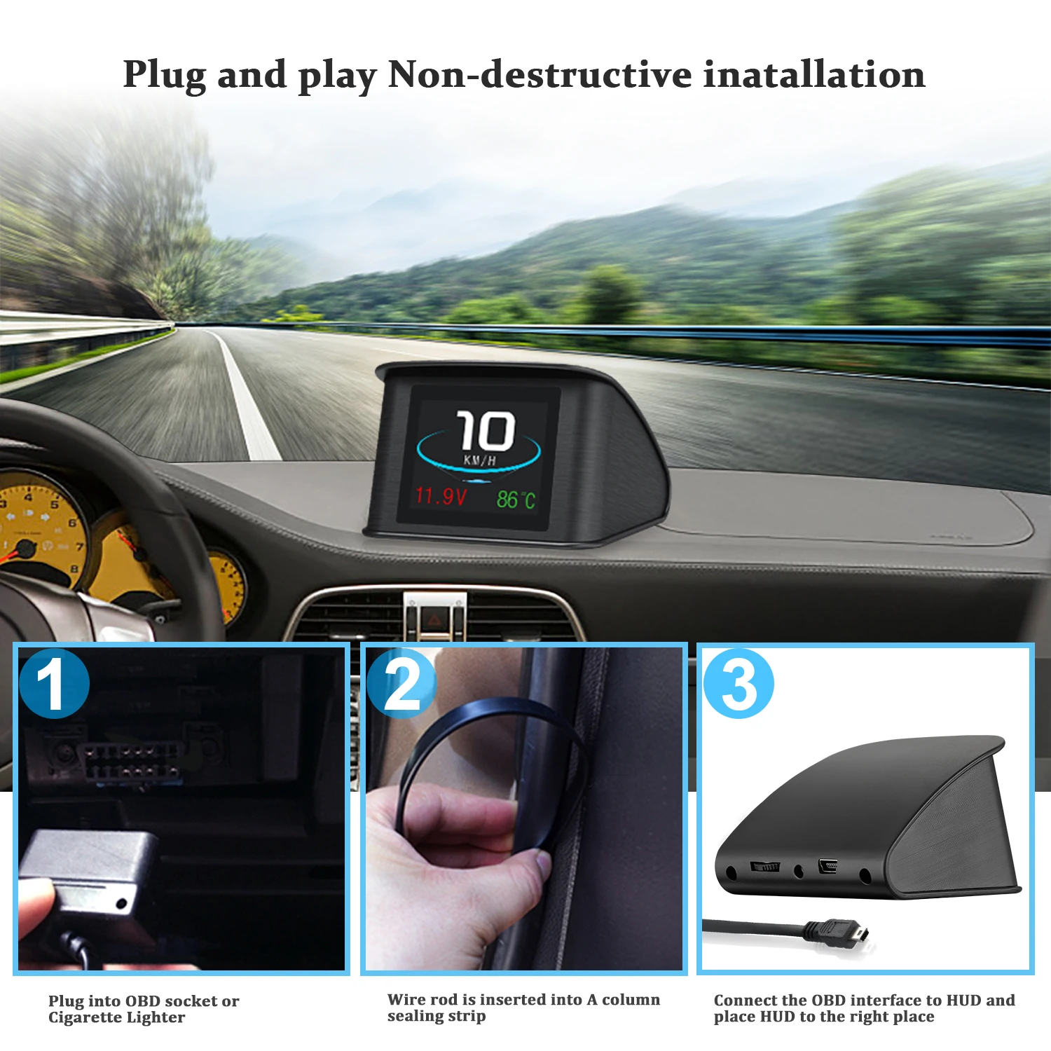 P10 for HUD Universal Speedome - đánh giá và giá Hud Speedometer Digital Universal