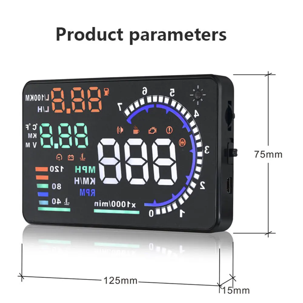 A8 Car Speedometer Digital HUD - đánh giá và giá Obd2 Hud Speedometer Projector