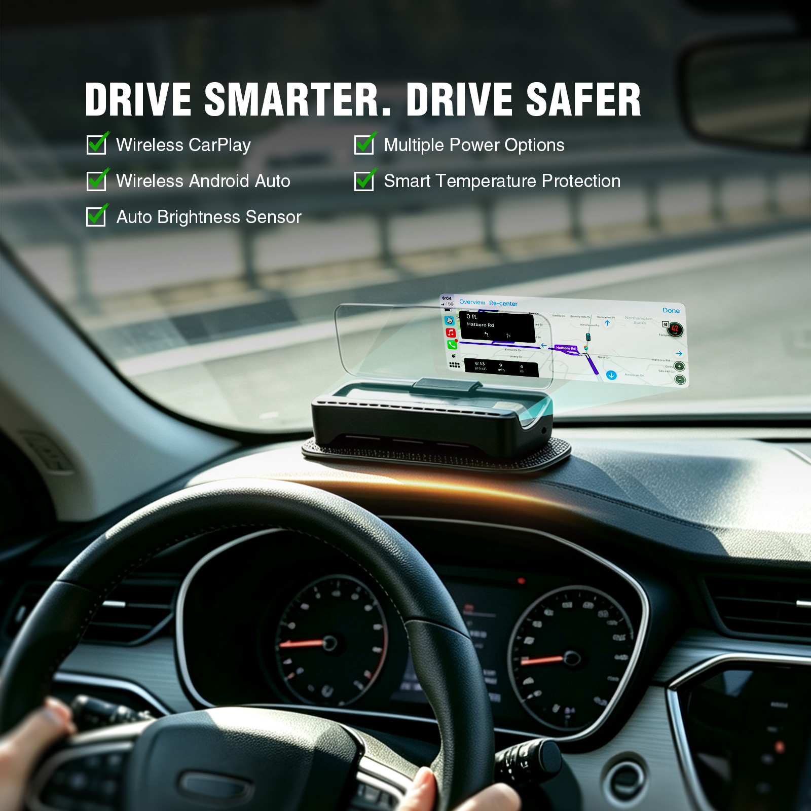 HUD Car GPS V3 Ultra HD Head-U - đánh giá và giá Car Heads Up Display Navigation