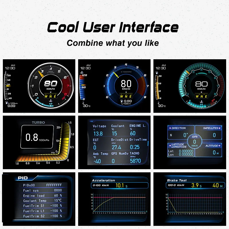 2021 Newest Car HUD OBD2+GPS M - đánh giá và giá Hud Obd2 Multi Function Alarm