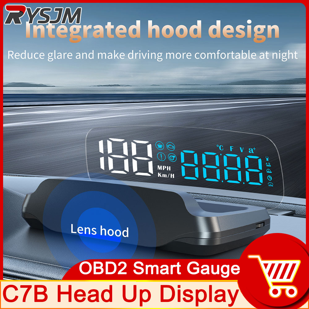 C7B OBD2 HUD Car Head Up Displ - đánh giá và giá Obd2 Hud Speedometer Projector
