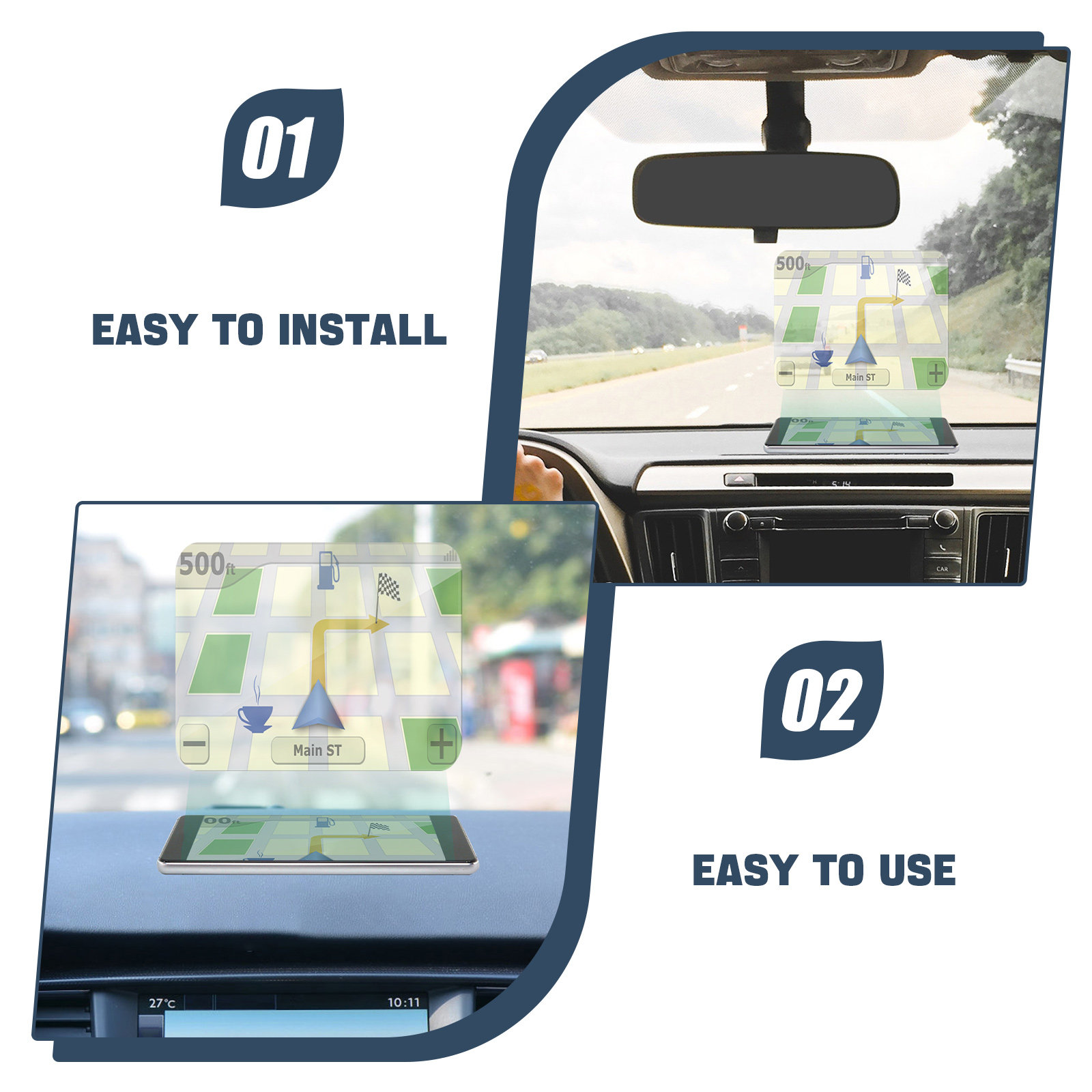 5Pcs Car Hud Display Reflectiv - đánh giá và giá Hud Reflection Film Windshield