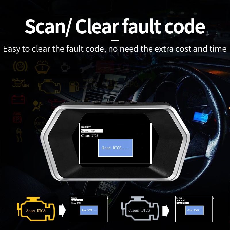 Cars P17 OBD2 Gauge PSI Univer - đánh giá và giá Hud Obd2 Multi Function Alarm
