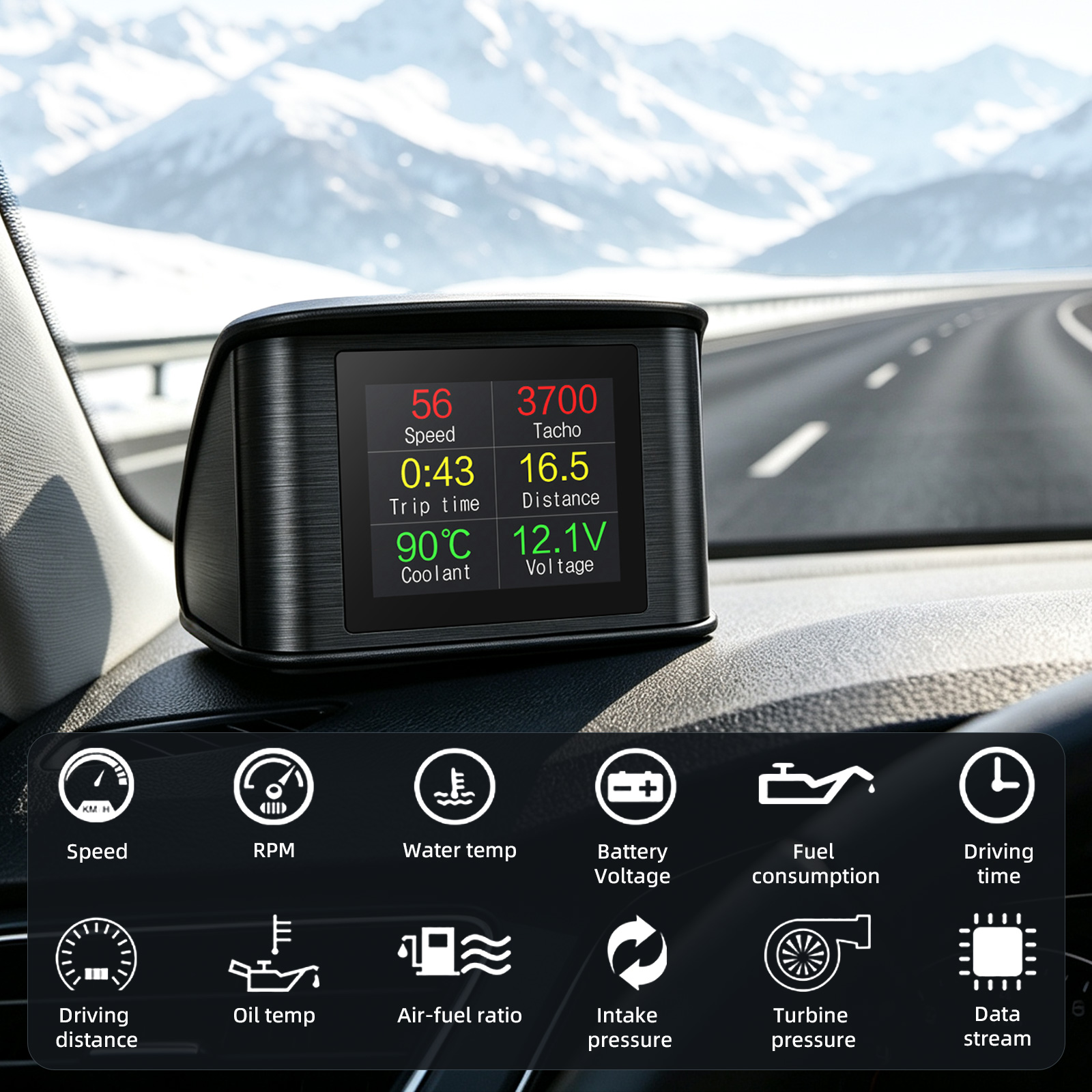 OBD2 HUD Car Head Up Display P - đánh giá và giá Hud Display With Tire Pressure