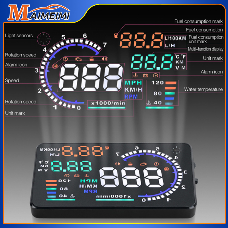 OBD2 HUD Car Head Up Display A - đánh giá và giá Obd2 Hud Speedometer Projector