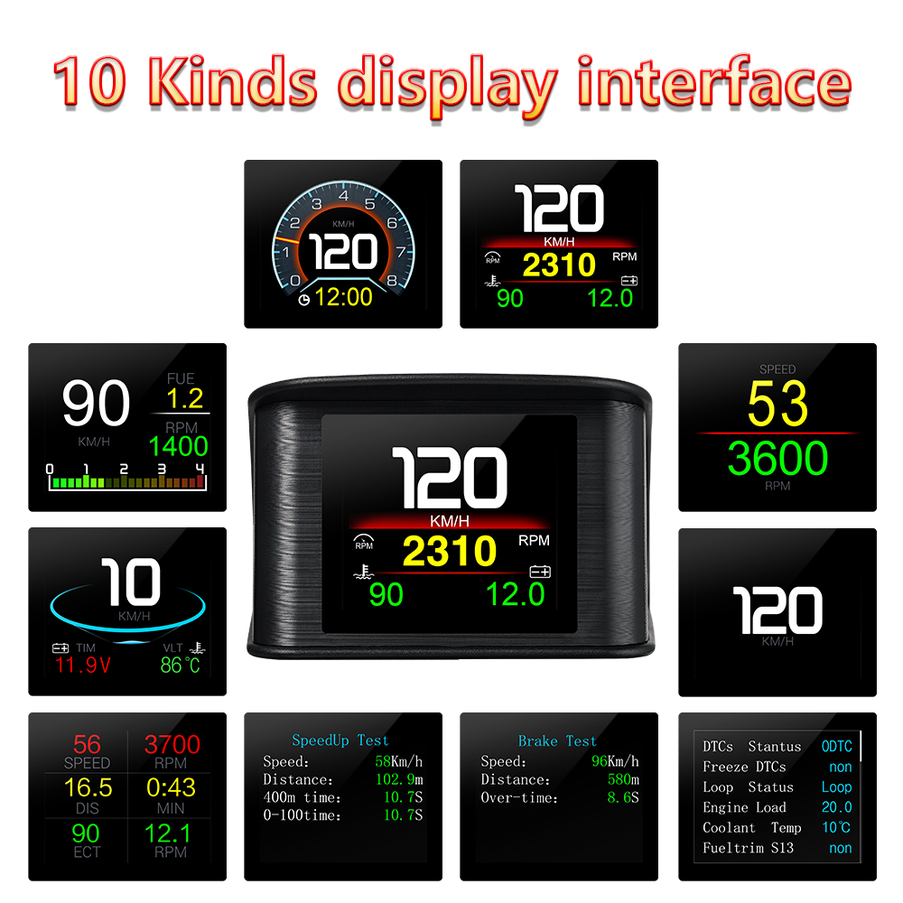 % HUD OBD2+GPS On-board Comput - đánh giá và giá Hud Display With Tire Pressure