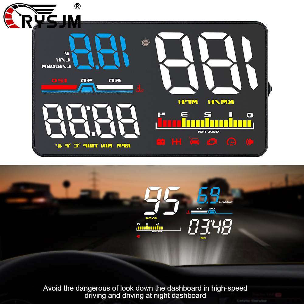 D5000 OBD HUD Car Digital Head - đánh giá và giá Hud Obd2 Multi Function Alarm