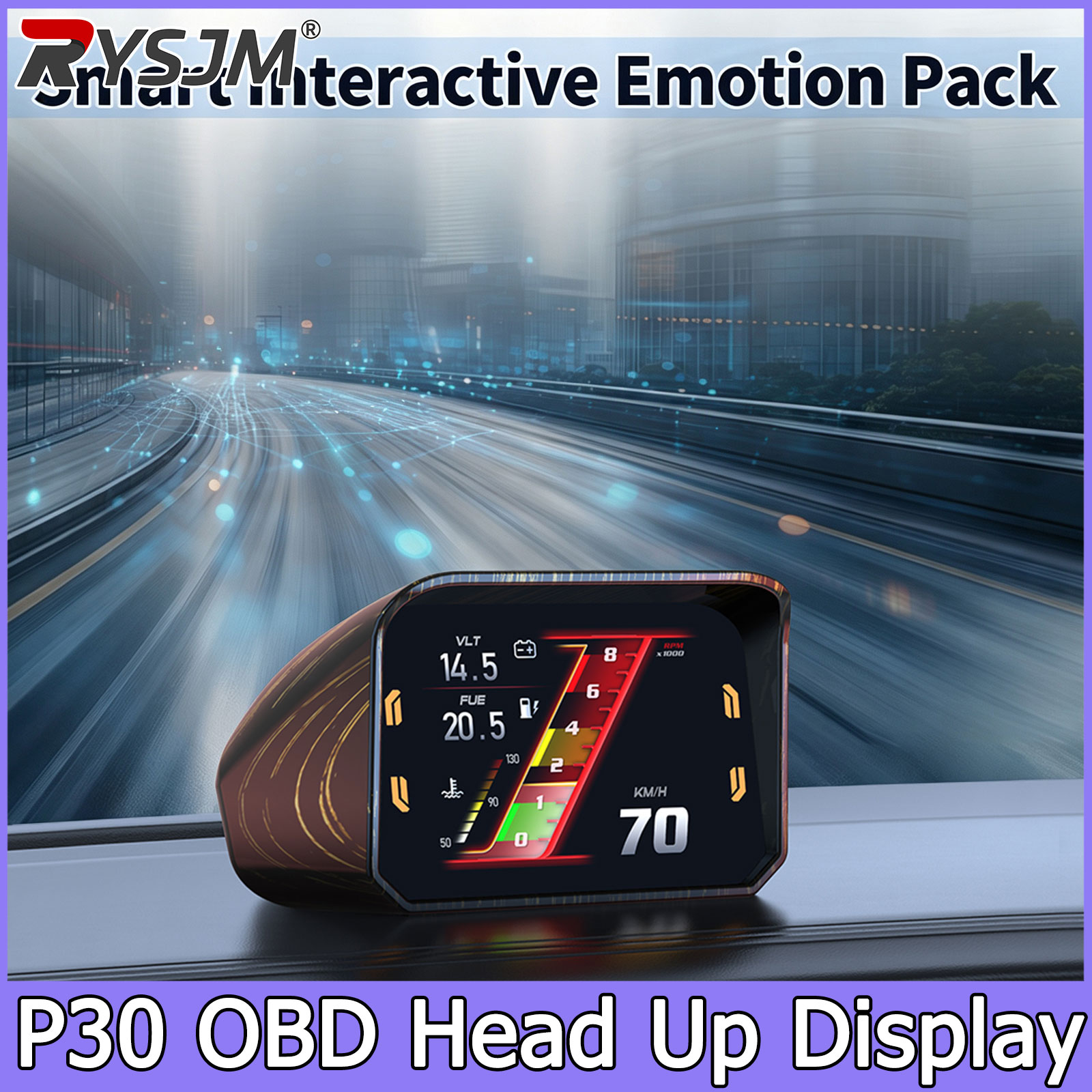 P30 Speedometer RPM Meter HUD  - đánh giá và giá Hud Obd2 Multi Function Alarm