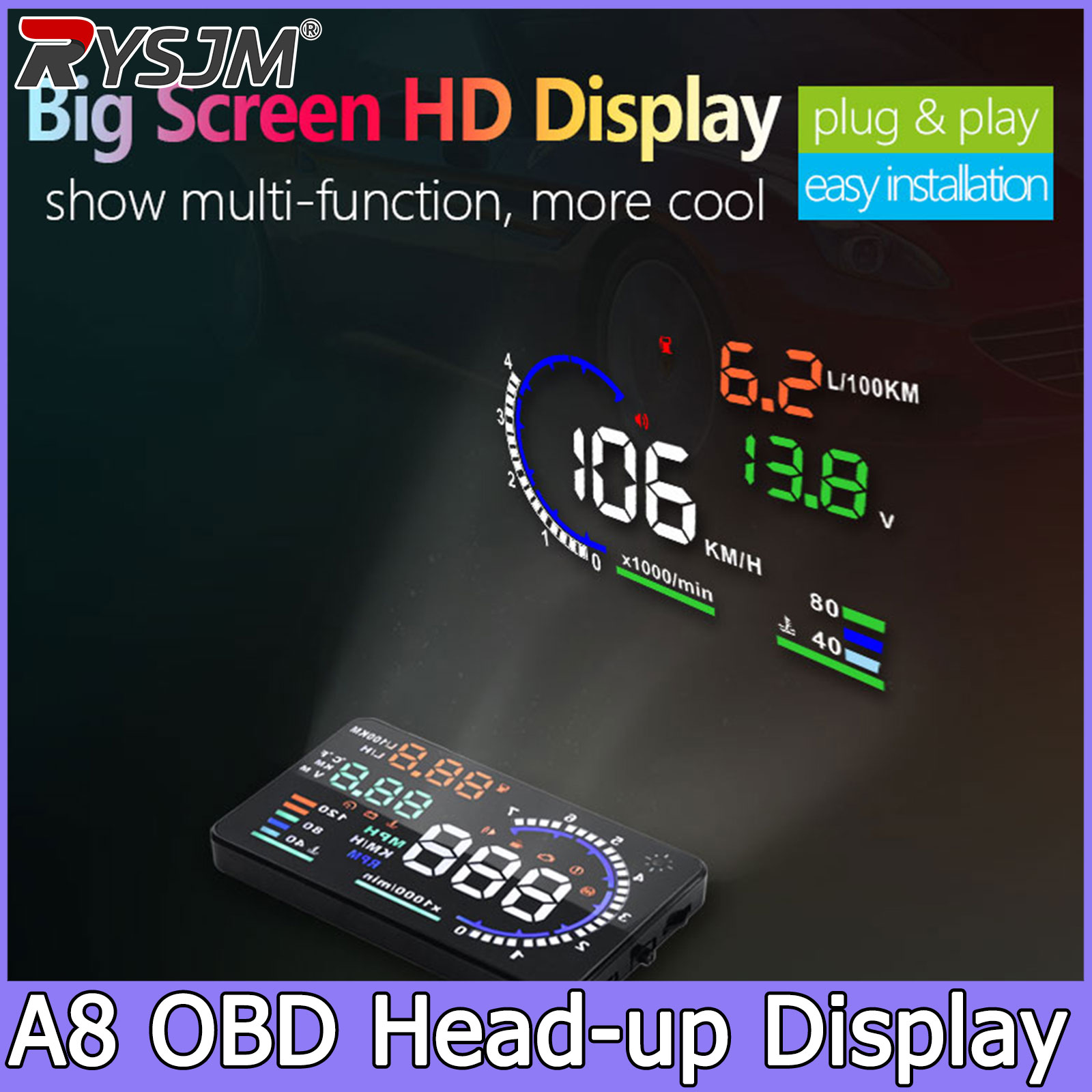 A8 OBD HUD Head-up Display Spe - đánh giá và giá Car Heads Up Display Navigation