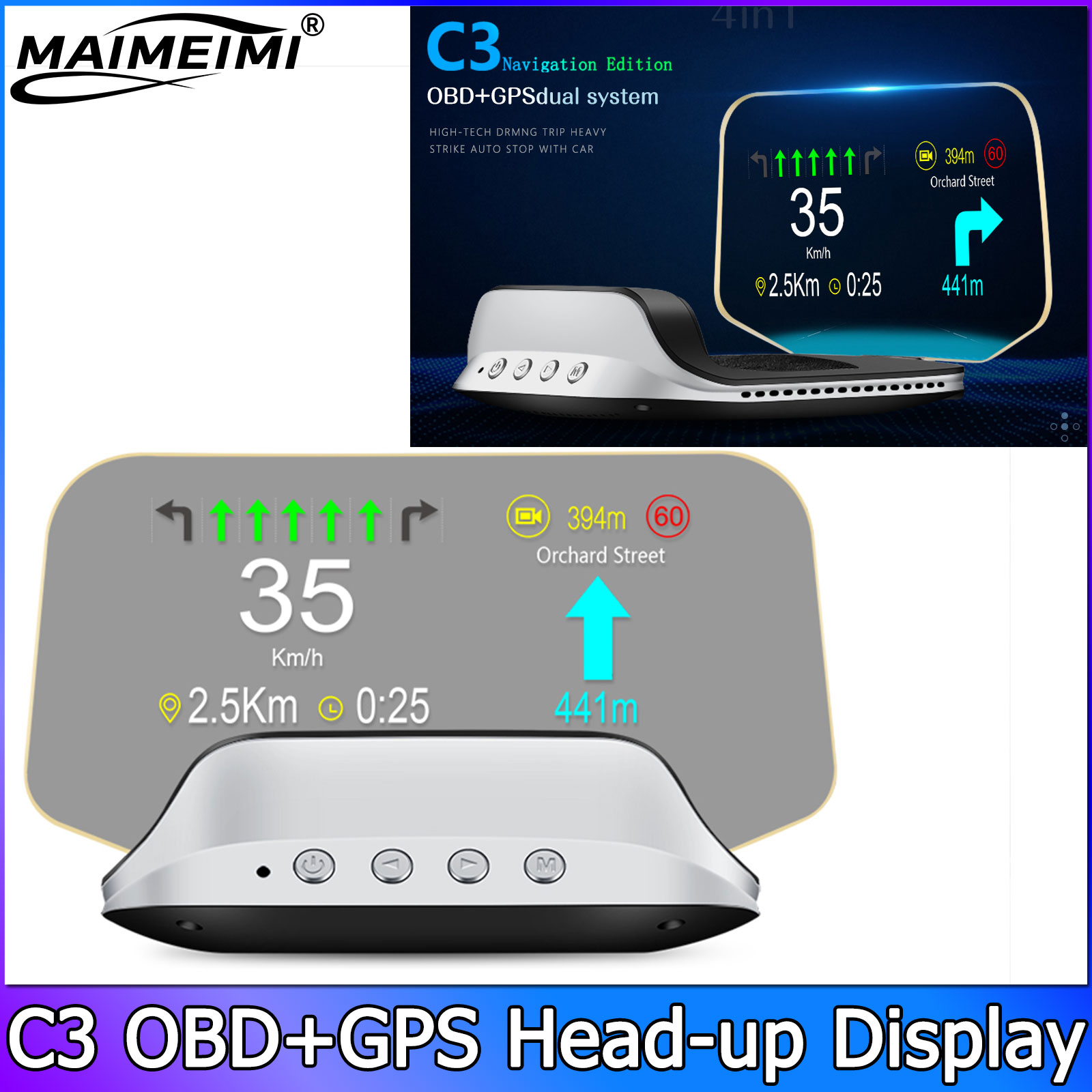 Hệ thống định vị QC, màn hình  - đánh giá và giá Car Heads Up Display Navigation
